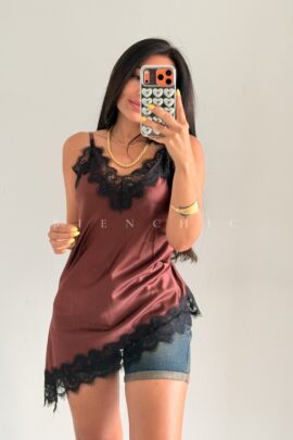 Vestido Lencero Sara Marrón