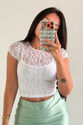 Camisa Crop Blonda