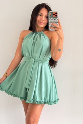 Romper de volados verdes Chenoa