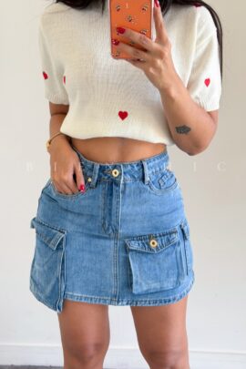 Falda Cargo De Jeans Zulema