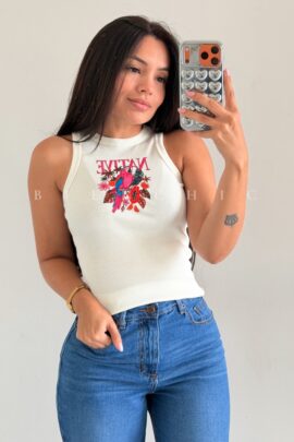 Camiseta Native Blanca