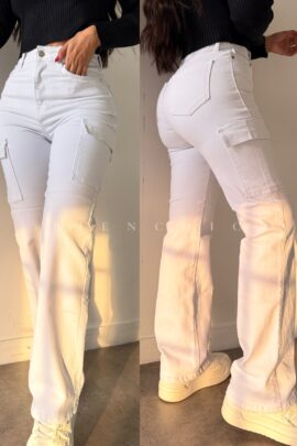 Jeans Cargo Renata Blanco