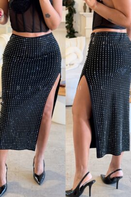 Falda Midi strass Amara