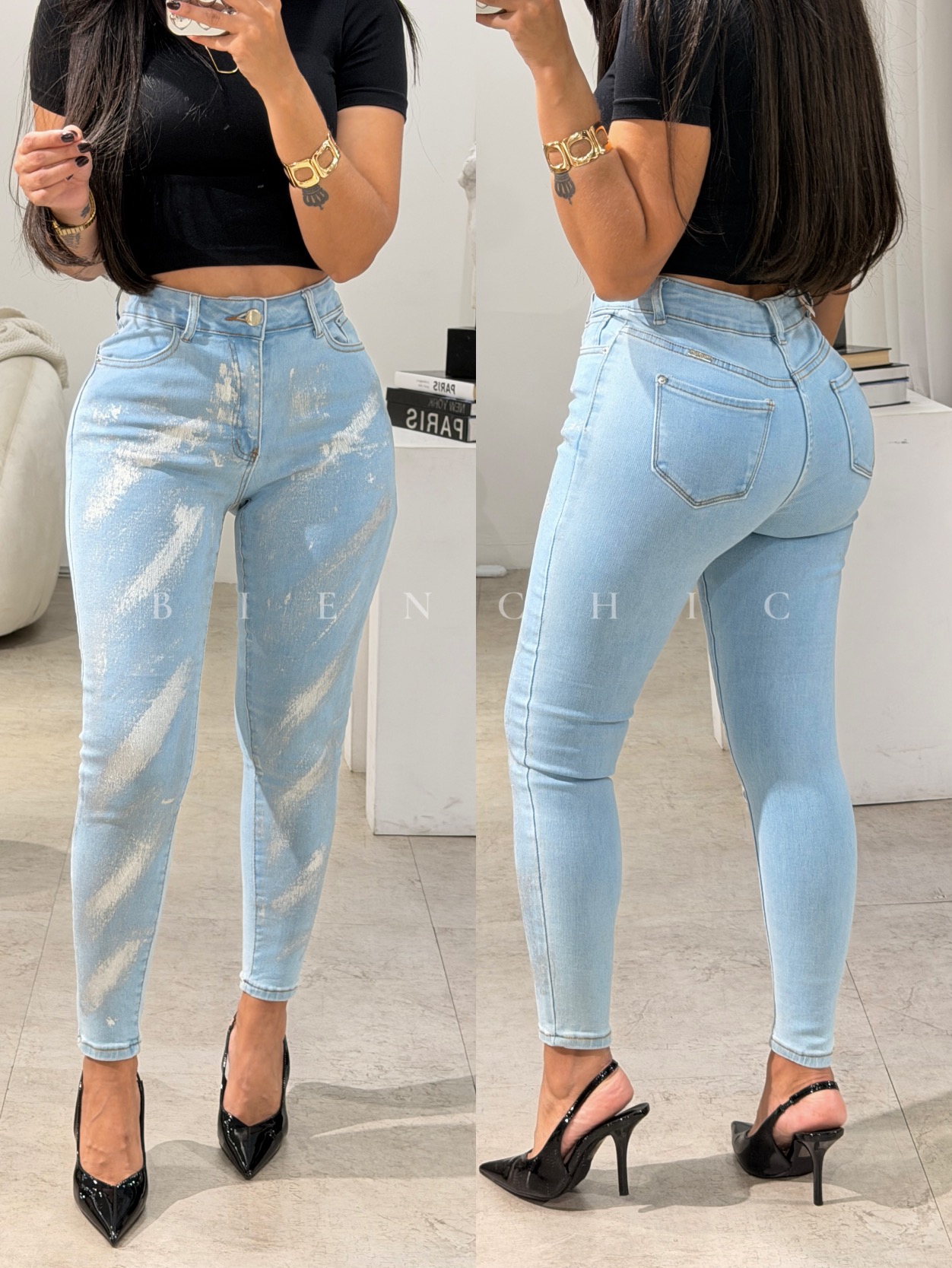 Skinny Jeans con Destellos - Imagen 2