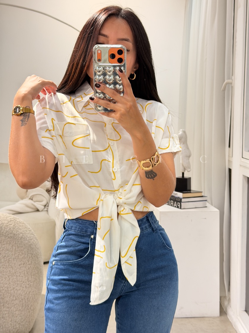 Blusa de vestir Lineas