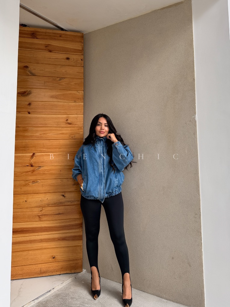 Chaqueta FUNNEL NECK denim BC7 - Imagen 7
