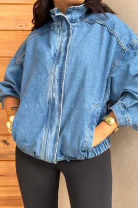 Chaqueta FUNNEL NECK denim BC7