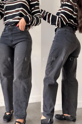 Jeans Barrel negro Laura