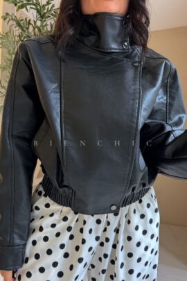 Chaqueta VIRAL Funnel neck leather