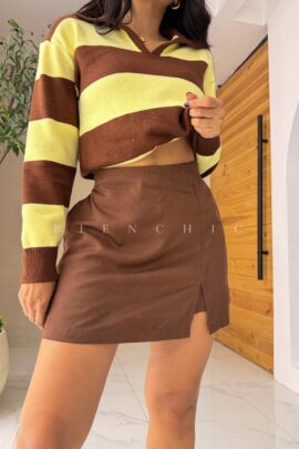 Falda short marrón Daina