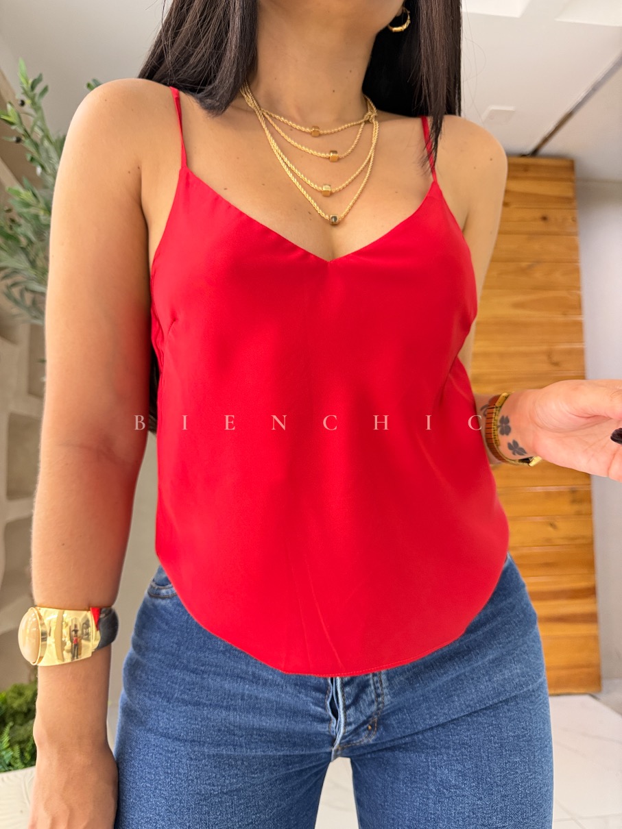 Blusa crop de Satin Hya - Imagen 2