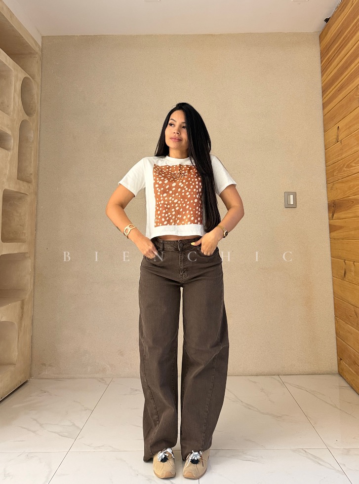 Camiseta Crooped Estampada Bambi - Imagen 2