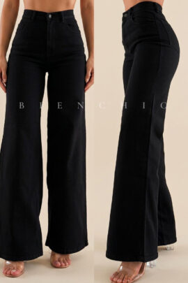 Jeans Negro Pierna ancha Sarah MD7