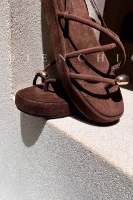 Sandalias Gamuzadas Marrón Lady