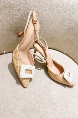 Stilettos Yute Detalle Perlas Rebeca