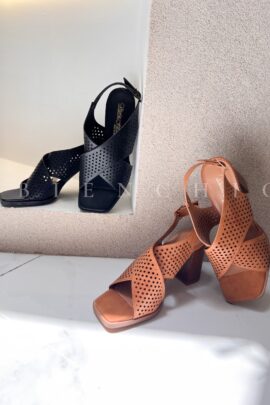 Sandalias de Tacón Cruzada