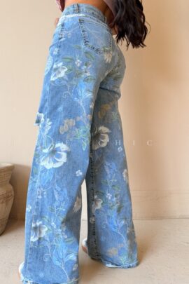 Jeans print flores Analia