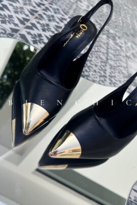 Stilettos Destalonados Negros Angelica