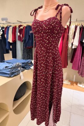 Maxi Vestido Vino de Flores Gessenia