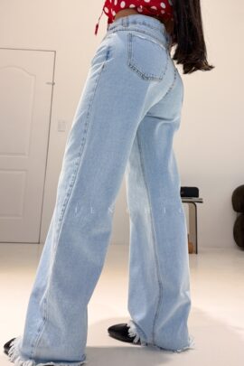 Jeans Bota Rasgada Dulce