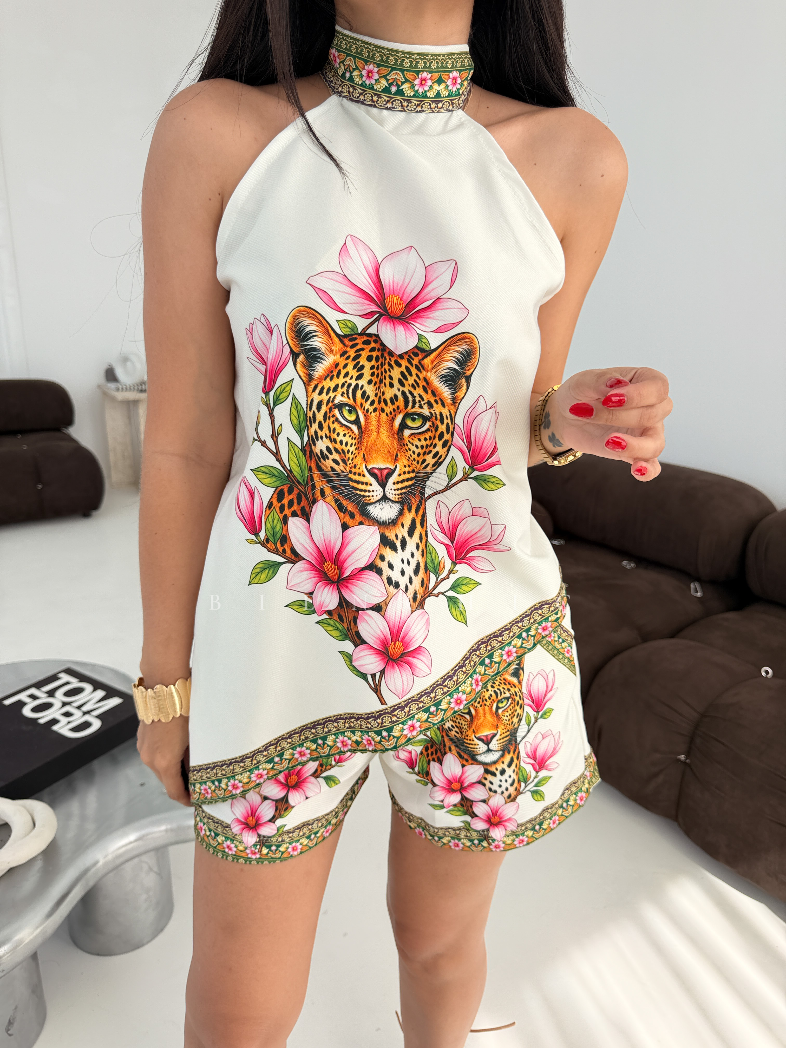 Conjunto (Set) short y Blusa Leopardo Maribel - Imagen 9