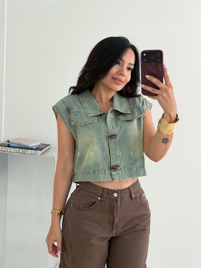 Chaleco de Jeans Isadora - Imagen 4