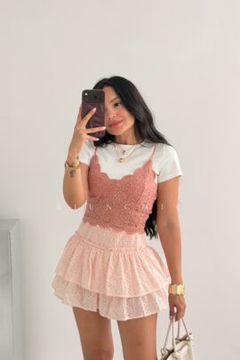 Shorts Rosado Volado Cristina