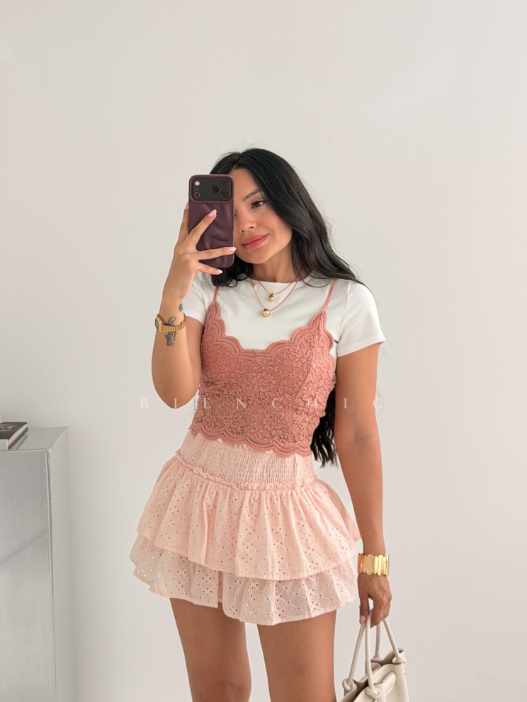 Shorts Rosado Volado Cristina