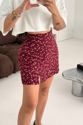 Falda Short De Flores Aitea